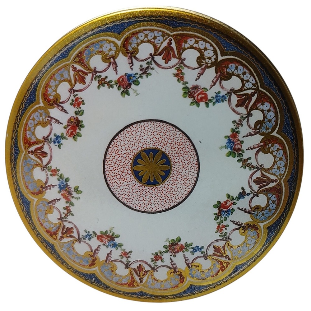 The Wallace Collection Ribbons And Flowers Four Coasters‎ with Tin Box England
